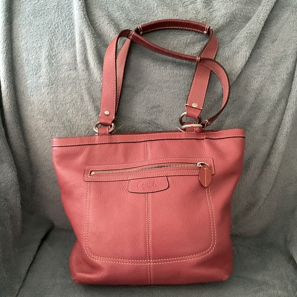 Coach Factory Handbags - Coach Factory Mauve Leather Tote